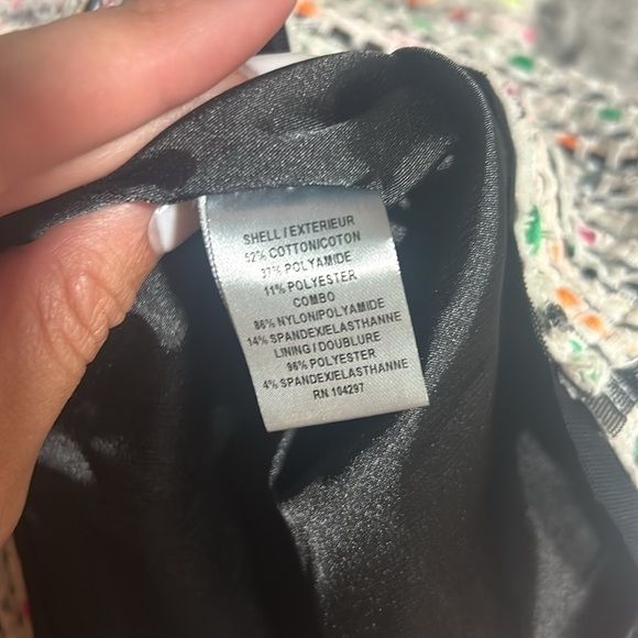 Milly Tweed Sleeveless Dress in Multicolor White sz 6 - Picture 4 of 4